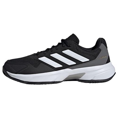 adidas Męskie tenisówki Courtjam Control, Core Black/Core Black/Off White, 45 EU, Core Black Core Black Off White, 46 2/3 EU