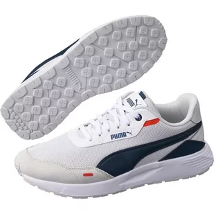 PUMA Męskie trampki RUNTAMED z piórami szaro-ciemna biel nocna, 4,5 UK - Trampki męskie - miniaturka - grafika 1
