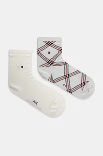 Tommy Hilfiger skarpetki 2-pack damskie kolor biały 701229861 - Skarpetki damskie - miniaturka - grafika 1