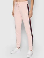 Spodnie sportowe damskie - Guess Spodnie dresowe Abigail O1RA32 K9Z21 Różowy Regular Fit - miniaturka - grafika 1