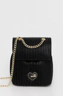 Plecaki - Love Moschino plecak damski kolor czarny mały gładki - miniaturka - grafika 1