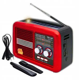 RADIO COLON kuchenne turystyczne przenośne solarne USB retro RX-BT978S czerwone - Radia - miniaturka - grafika 1