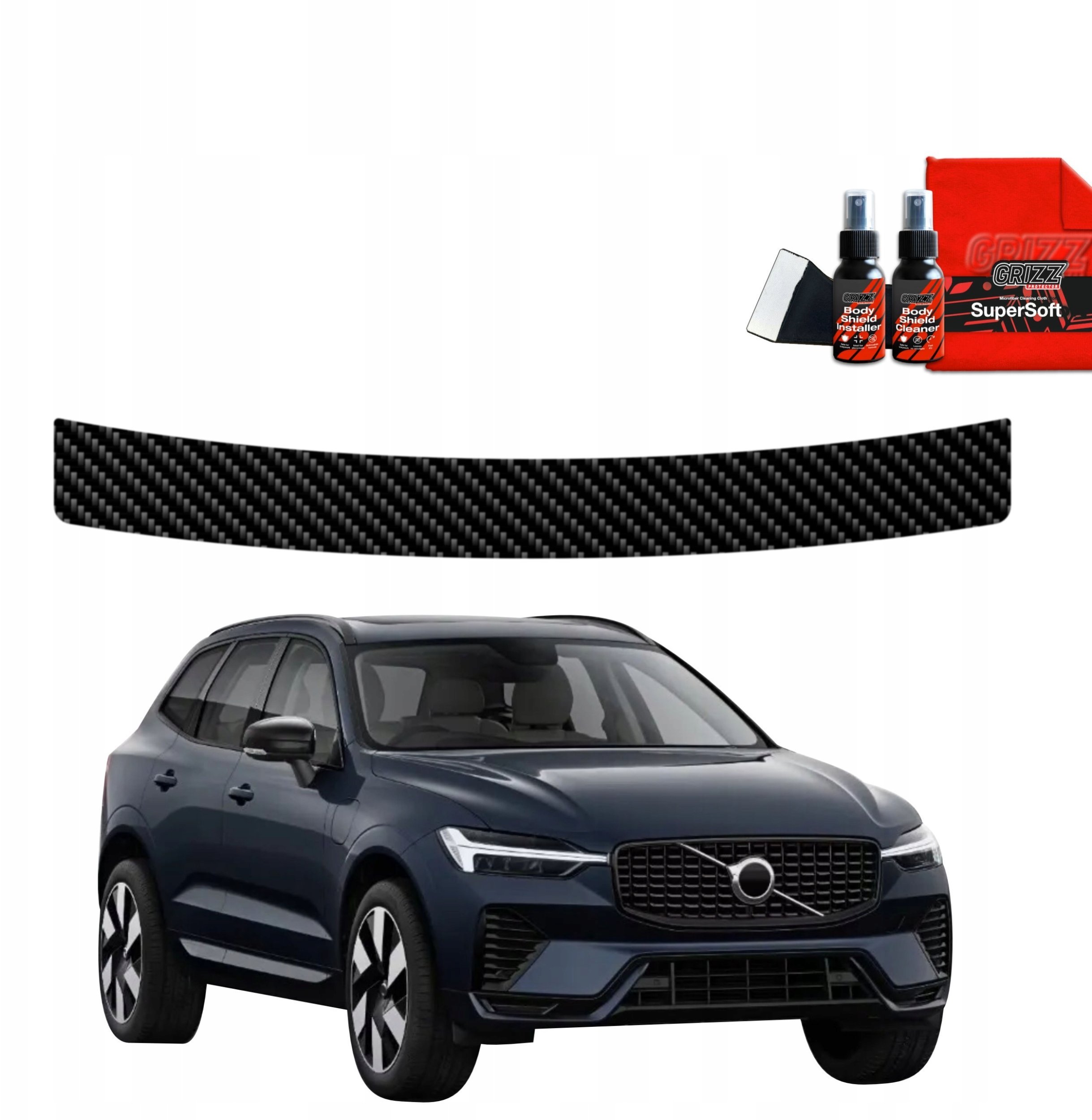GrizzGlass Folia karbonowa na próg bagażnika GrizzGlass BodyShield do Volvo XC60 2 2022-2025