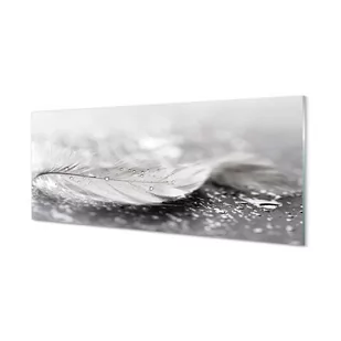 Szklany lacobel + klej Krople piórko makro 125x50 cm - Dekoracje domu - miniaturka - grafika 1