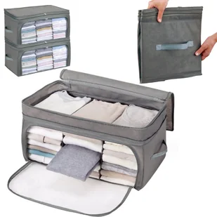 Torba organizer pokrowiec do przechowywania ubrań pościeli duży 55x35x32 - Pokrowce na ubrania - miniaturka - grafika 1