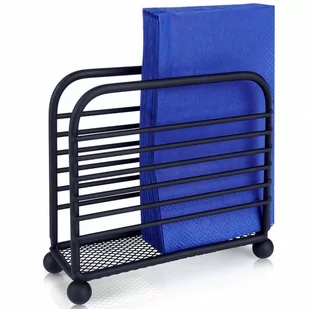 Serwetnik metalowy czarny 11,5x10 cm kod: O-139317 - Obrusy i serwetki - miniaturka - grafika 1