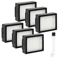 Filtry do odkurzaczy - Filters Replacement for iRobot Roomba E I & J Series i7 i7+/plus i3 i3+ i4 i4+ i5 i5+ i6 i6+ i8 i8+ E5 E6 E7 Vacuum Cleaner Parts, 6 Pack High Efficiency Filters + 1 Cleaning Brush - miniaturka - grafika 1