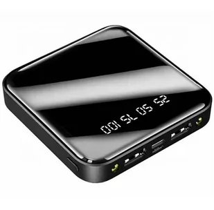 POWERBANK z Wyświetlaczem Latarką 2 porty USB-A 4800mAh czarny US15 - Powerbanki - miniaturka - grafika 1