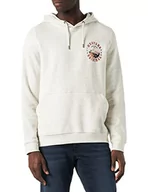 Bluzy męskie - MUSTANG Męska bluza z kapturem Bennet HD Liner, beżowy melanż 2079, 3XL - miniaturka - grafika 1