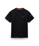 Koszulki męskie - t-shirt uomo napapijri s-badge np0a4i3n 0411 black - miniaturka - grafika 1