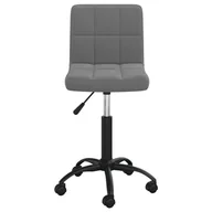 Fotele i krzesła biurowe - Obrotowe krzesło biurowe, vidaXL, ciemnoszare, tapicerowane aksamitem - miniaturka - grafika 1
