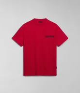 Koszulki męskie - t-shirt napapijri s-martre np0a4hqb r251 red barberry - miniaturka - grafika 1