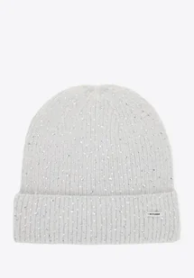 Czapka damska z drobnymi cyrkoniami szara - Czapki damskie Czapka damska z drobnymi cyrkoniami szara - Czapki damskie - miniaturka - grafika 1