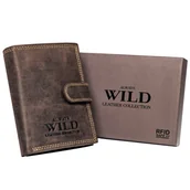 Portfele - Skórzany portfel męski Always Wild, 13 x 10 x 2,5 cm - miniaturka - grafika 1