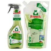 Środki do kuchni i łazienki - Frosch Środek do kabin prysznicowych winogronowy + zapas w worku Zestaw 500 ml + 1000 ml - miniaturka - grafika 1