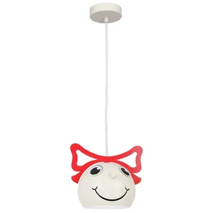 Lampa wisząca Bambini kremowo-czerwona 1xE27x15W dziecięca wym: 110 x 21,5 x 16,5 cm metal Luminex - Lampy sufitowe Lampa wisząca Bambini kremowo-czerwona 1xE27x15W dziecięca wym: 110 x 21,5 x 16,5 cm metal Luminex - Lampy sufitowe - miniaturka - grafika 1