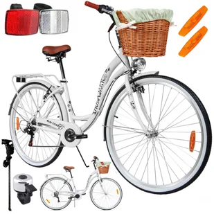 MalTrack Citybike Dreamer 6S 28 cali Biały 2023 - Rowery - miniaturka - grafika 2