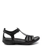 Sandały damskie - ECCO Sandały Flash 24087353859 Czarny - miniaturka - grafika 1
