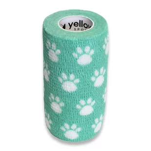 yellowBAND Bandaż Kohezyjny 10cm x 4,5m Zielony w Łapki - Apteczki i materiały opatrunkowe - miniaturka - grafika 1