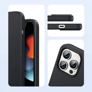 Ugreen Protective Silicone Case gumowe elastyczne silikonowe etui pokrowiec iPhone 13 Pro czarny - Etui i futerały do telefonów - miniaturka - grafika 6