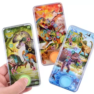 Gra wodna zręcznościowa złap kółka dinozaury GR0629 - Zabawy w naśladowanie dorosłych - miniaturka - grafika 1