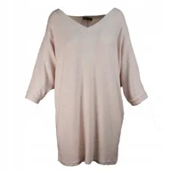Bluzki damskie - Tunika Damska Róż Plus Size Rozmiar Uniwersalny (44-50) *Butik* - miniaturka - grafika 1