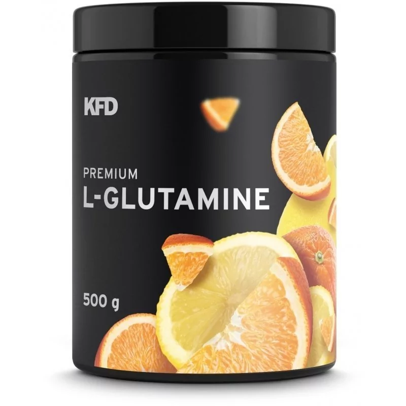 Glutamina KFD Premium L- Glutamine 500g Pomarańczowo-Cytrynowe