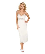 Piżamy damskie - Koszulka Jasmine Long Kremowa Ecru S - miniaturka - grafika 1