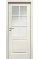 Drzwi wewnętrzne - Pol-Skone Dzwi Wewnętrzne Z Szybą Modern 02S6 9010 Mat - miniaturka - grafika 1