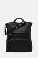 Torebki damskie - Desigual plecak HALF LOGO FW24 PRETO damski kolor czarny duży gładki 24WAKP03 - miniaturka - grafika 1