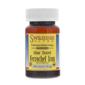 Serce i układ krążenia - Swanson Albion Chelat Żelaza 18 mg, 180 kapsułek - miniaturka - grafika 1