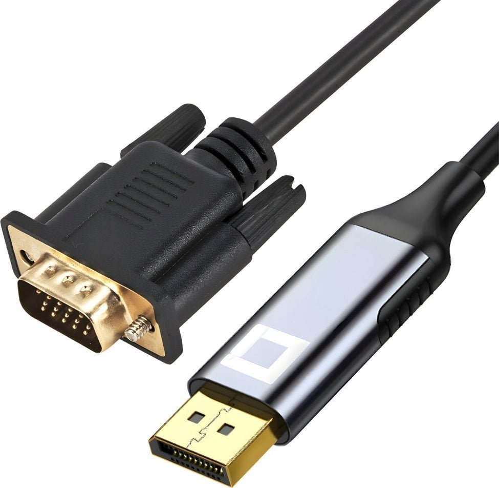 CO2 KABEL DISPLAYPORT VGA PRZEJŚCIÓWKA ADAPTER KONWERTER FULL HD 60HZ 2M
