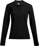 Koszule damskie - Promodoro 4605 Koszula damska Heavy Poloshirt Longsleeve - Kolor: Czarny - Rozmiar: XL - miniaturka - grafika 1