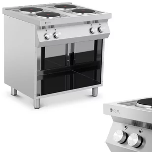 Royal Catering Kuchenka elektryczna - 4 palniki - 4 x 2600 W - otwarta podstawa - RC-EC4OC RC-EC4OC - Piece, kotły  i płyty grzejne gastronomiczne - miniaturka - grafika 1