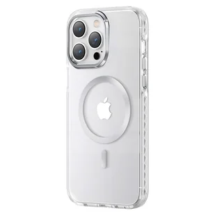 Kingxbar PQY Ice Crystal Series magnetyczne etui iPhone 14 Pro Max MagSafe srebrne - Etui i futerały do telefonów - miniaturka - grafika 1