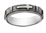 Pierścionki - OBRĄCZKA RÓŻAŃCOWA SREBRNA OBROTOWA.925!ROZMIAR 26 - miniaturka - grafika 1