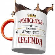 Kubki - Kubek Pomarańczowy Dla Marceliny Żony na Prezent z Nadrukiem ze Zdjęciem + Opakowanie na prezent (wzór 04) - miniaturka - grafika 1