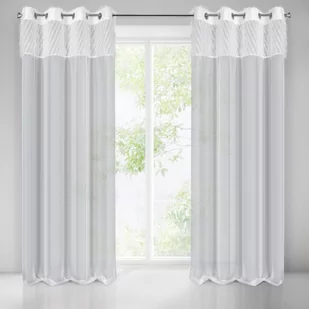 Eurofirany Zasłona Amira 140x250 Biała ex-zas-amira-sre-140x250-przel - Zasłony - miniaturka - grafika 2