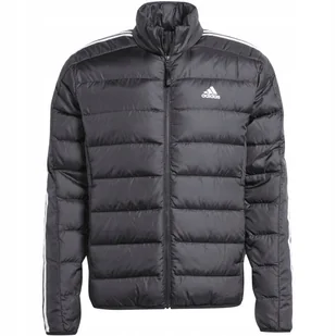 Kurtka męska adidas Essentials 3-Stripes Light Down czarna HZ4431 S - Kurtki męskie - miniaturka - grafika 1