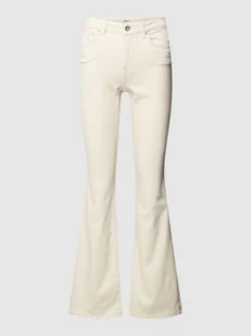 Jeansy o rozkloszowanym kroju z detalami z logo - Spodnie damskie - miniaturka - grafika 1