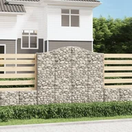Pozostałe narzędzia ogrodowe - vidaXL Kosze gabionowe, 13 szt, 200x30x180/200cm, galwanizowane żelazo - miniaturka - grafika 1