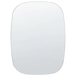 Owalne lustro ścienne LED ø 78 cm srebrne BERGERAC - Lustra - miniaturka - grafika 1