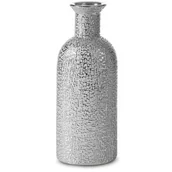 Wazony i flakony - Wazon EUROFIRANY Riso 12 x 8 x 30 cm Srebrny - miniaturka - grafika 1