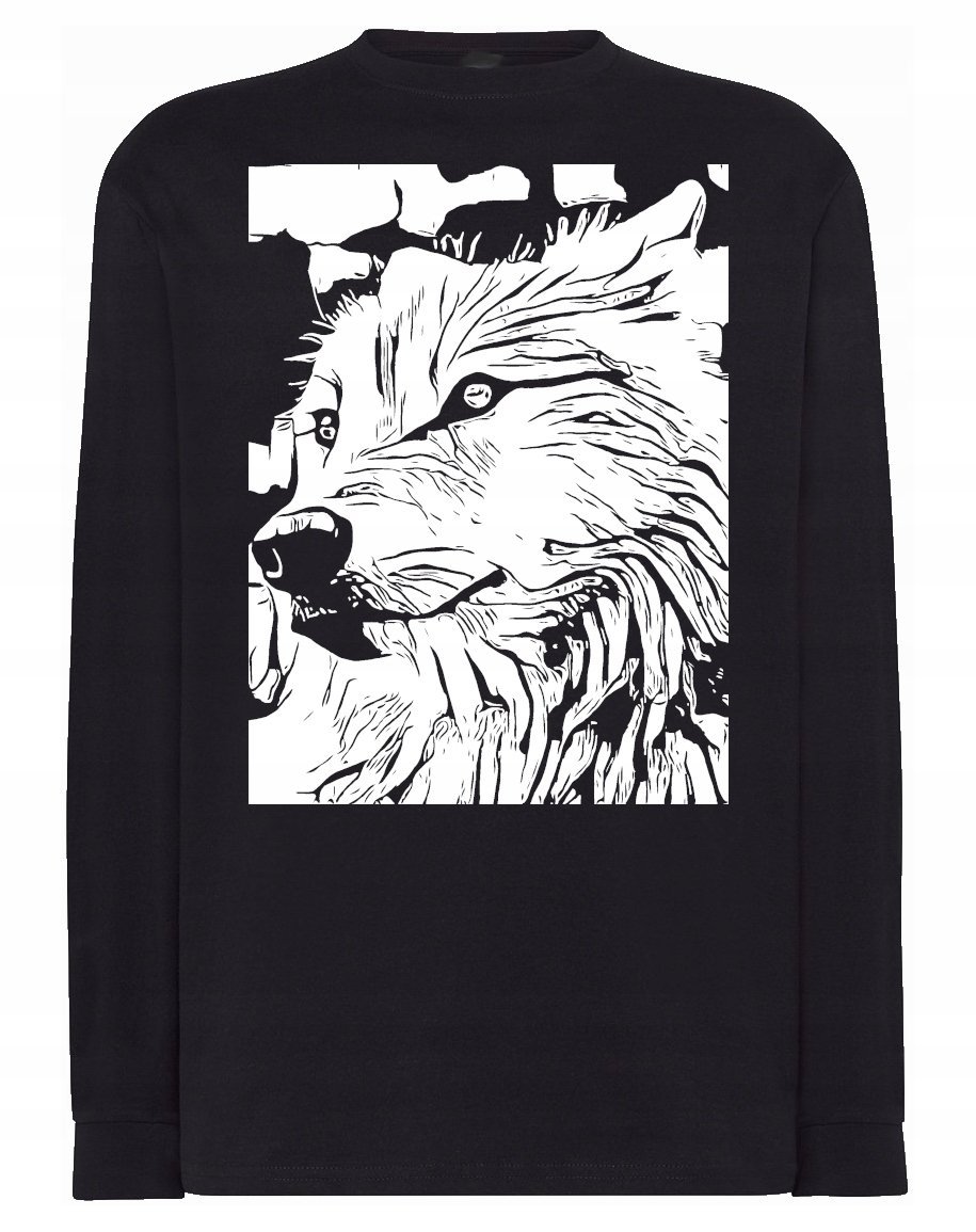 Longsleeve męski fajny nadruk WILK r.XL