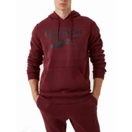 Bluzy sportowe męskie - Bluza na co dzień męska REEBOK ciepła z kapturem - miniaturka - grafika 1