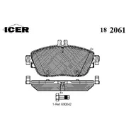 Klocki hamulcowe - Klocki hamulcowe - komplet ICER 182061 - miniaturka - grafika 1