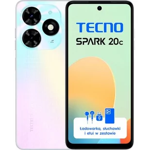 TECNO Spark 20C 8/128GB Mystery White Biały - Telefony komórkowe - miniaturka - grafika 1
