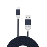 Kable USB - PANTONE kabel USB - microUSB 1,5m 2,4A PT-MC001-5 Navy 2380C - miniaturka - grafika 1