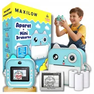 Aparat natychmiastowy Maxilow Drukuś 2.0 Niebieski + 3 Rolki
