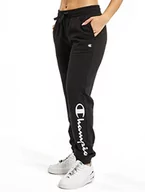 Spodnie sportowe damskie - Champion Legacy American Classics Fleece Big Logo Rib Cuff Spodnie dresowe damskie, Nero, L - miniaturka - grafika 1